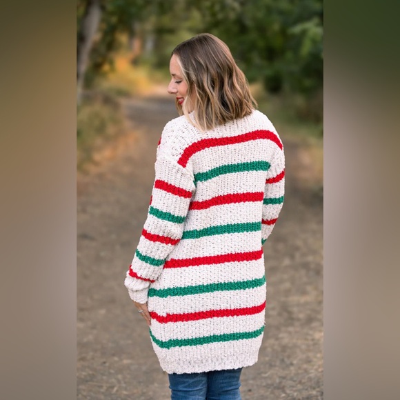 Michelle Mae Christmas Stripe Cardigan - Picture 4 of 5